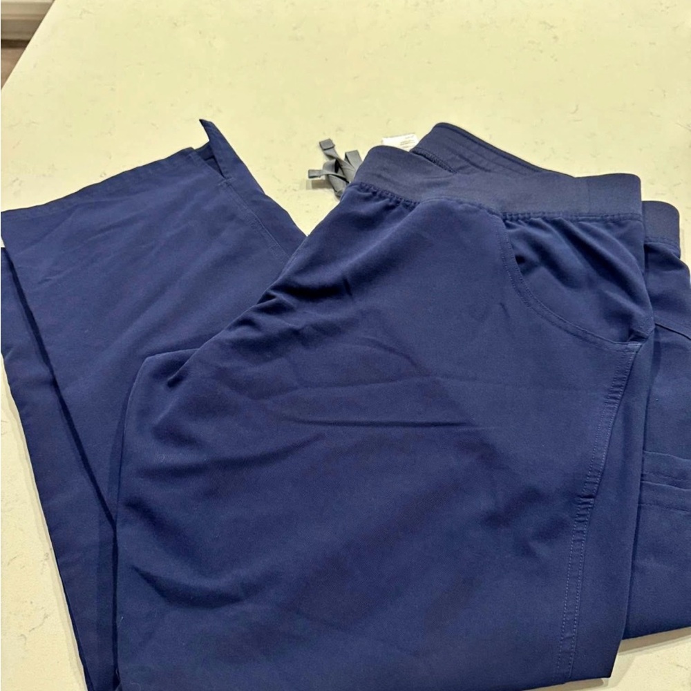 Figs Blue Straight Leg Pants